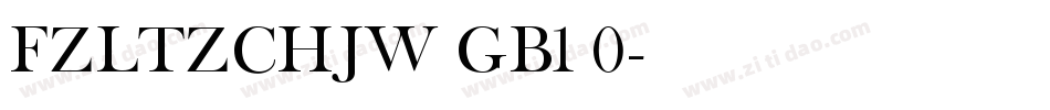 FZLTZCHJW GB1 0字体转换